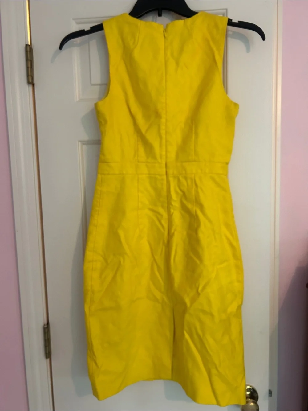 J. Crew Bright Yellow V-Neck Sheath Dress